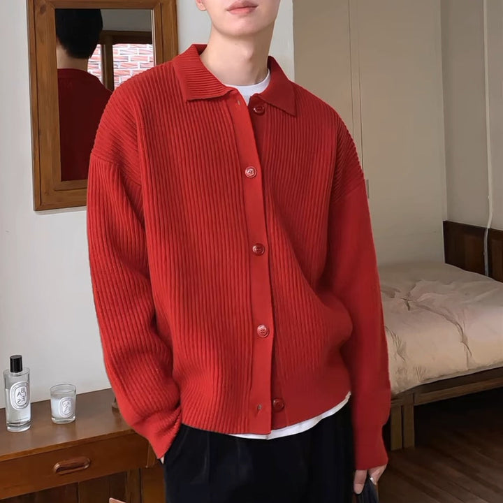 MV Korean Lapel Knitted Cardigan