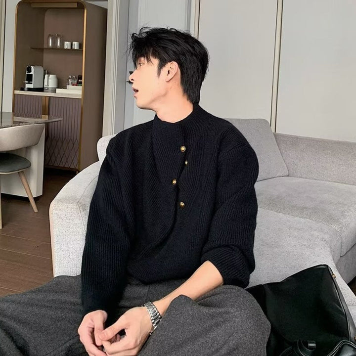 MV Copper Button Light Sweater