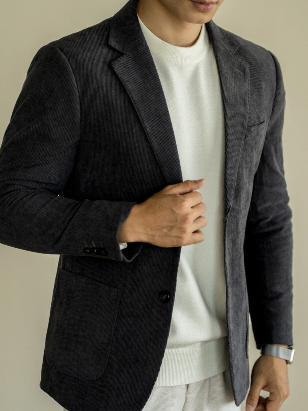 MV Corduroy Slim Fit Casual Suit Jacket