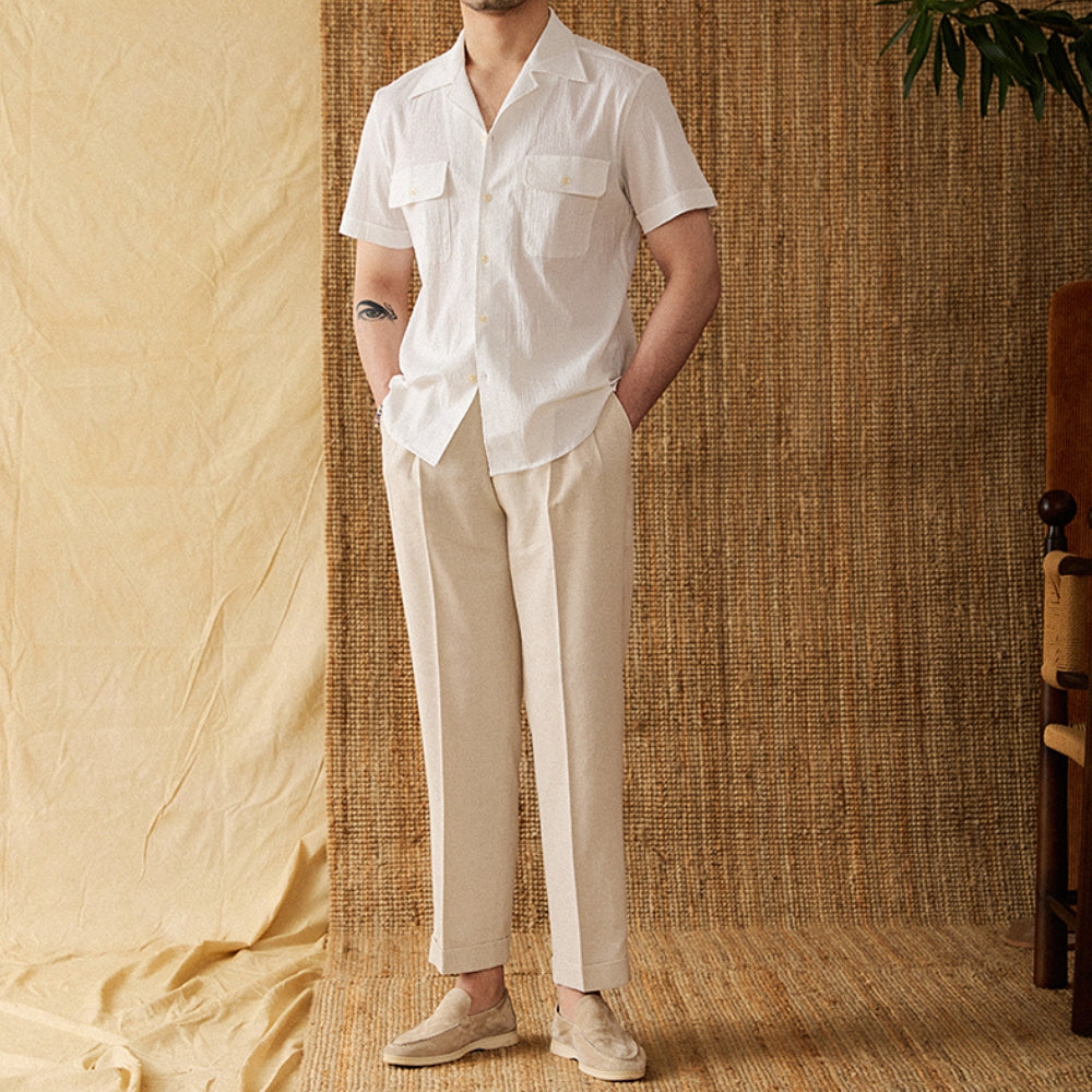 MV Cotton Cuban Collar Thin Shirt