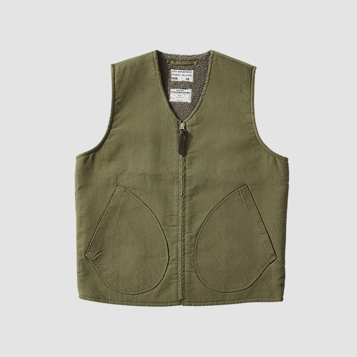 MV Navy Lambskin Wool Vest
