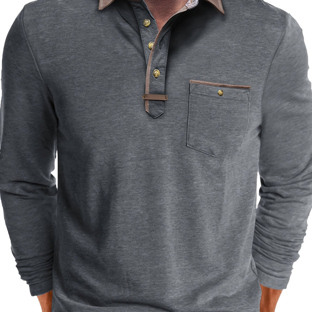 Blake™ | Color-Block Long Sleeve Polo