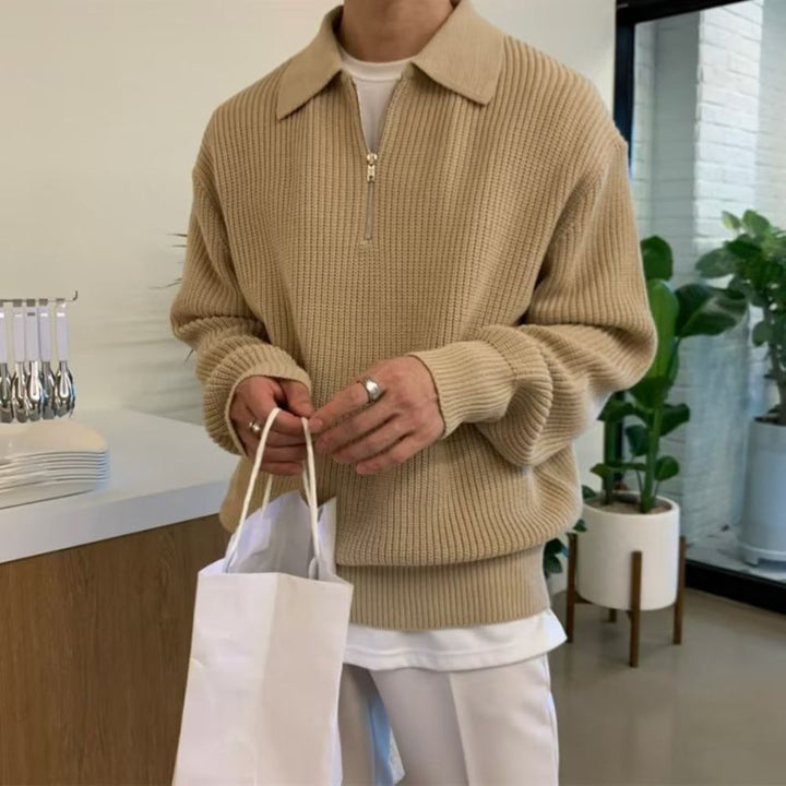 MV Casual Loose Half-Zip Sweater