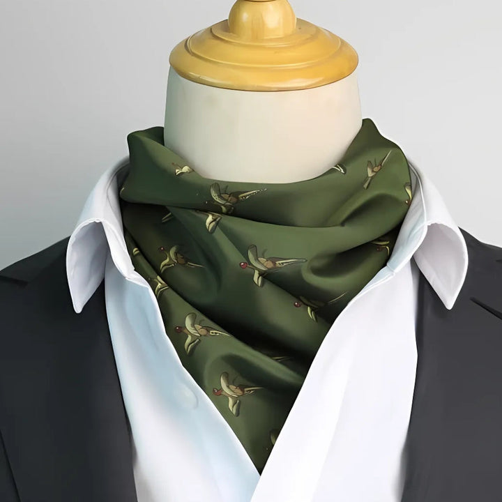 MV Retro Print Silk Scarf