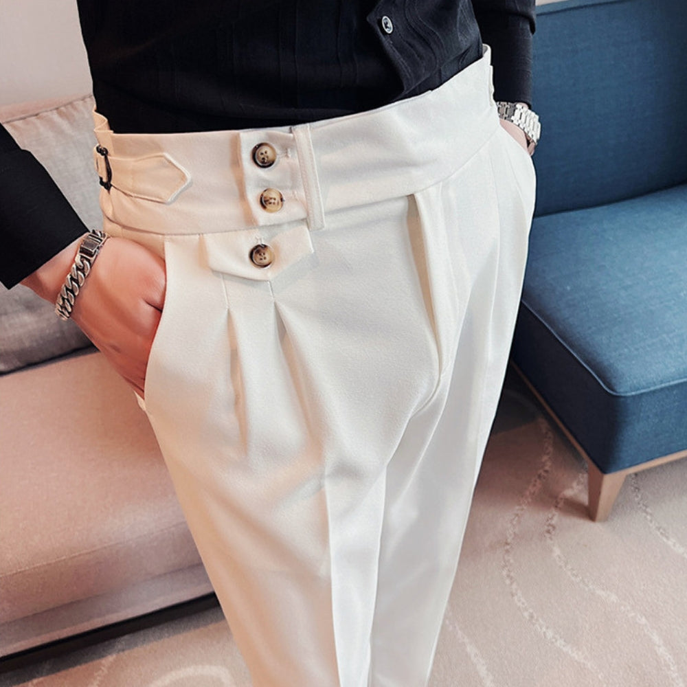 MV High-Waist Naples Straight-Leg Trousers
