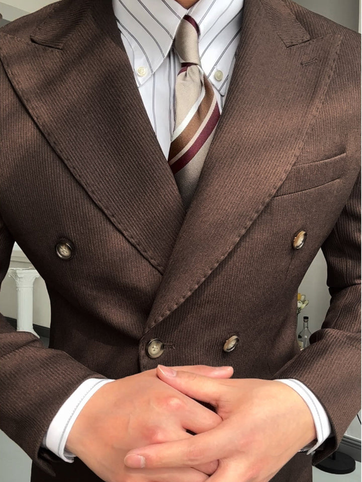 MV Elegant Naples Double-Breasted Suit (Jacket + Trousers set)
