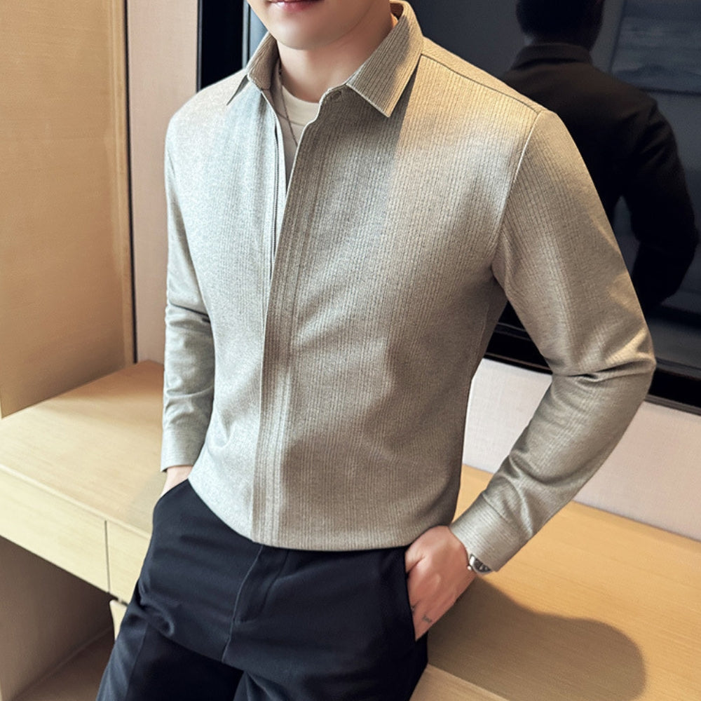 MV Thickened Woolen Zipper Shirt Jacket