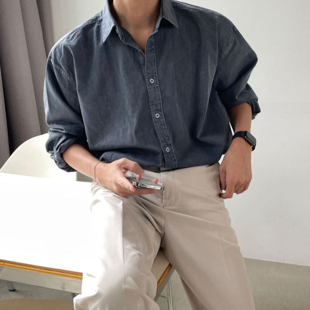 MV Washed Casual Long Sleeve Shirt