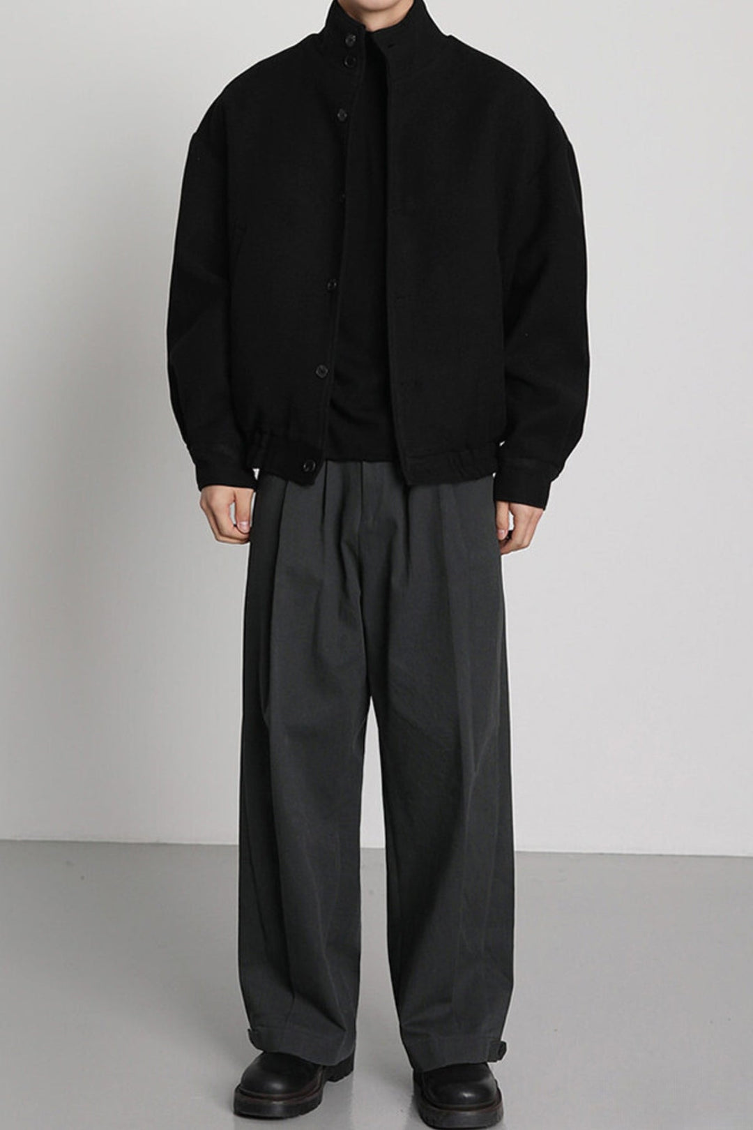 MV High-End Woolen Stand-Up Collar Jacket