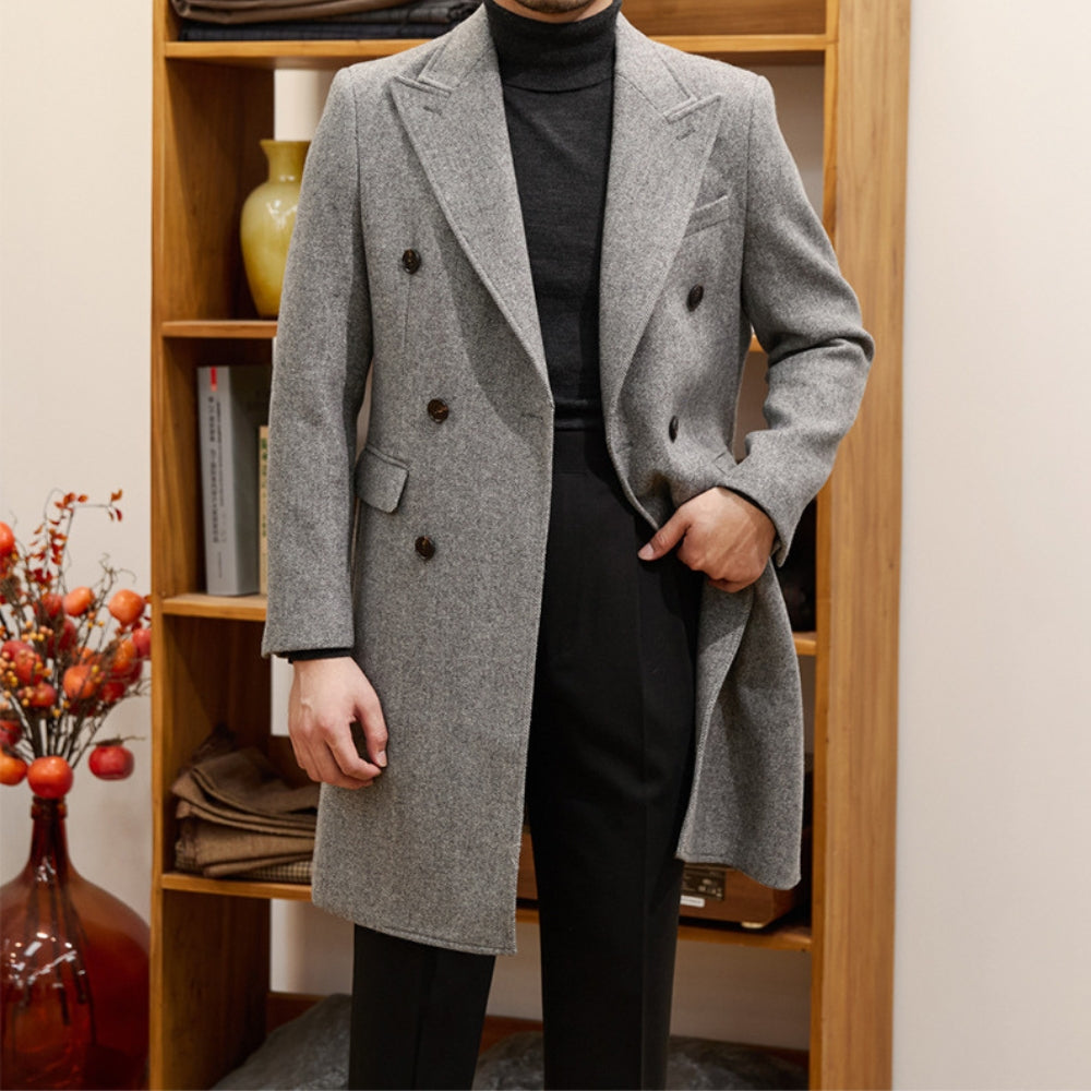 MV Italian Warm Double-Breasted Wool Coat