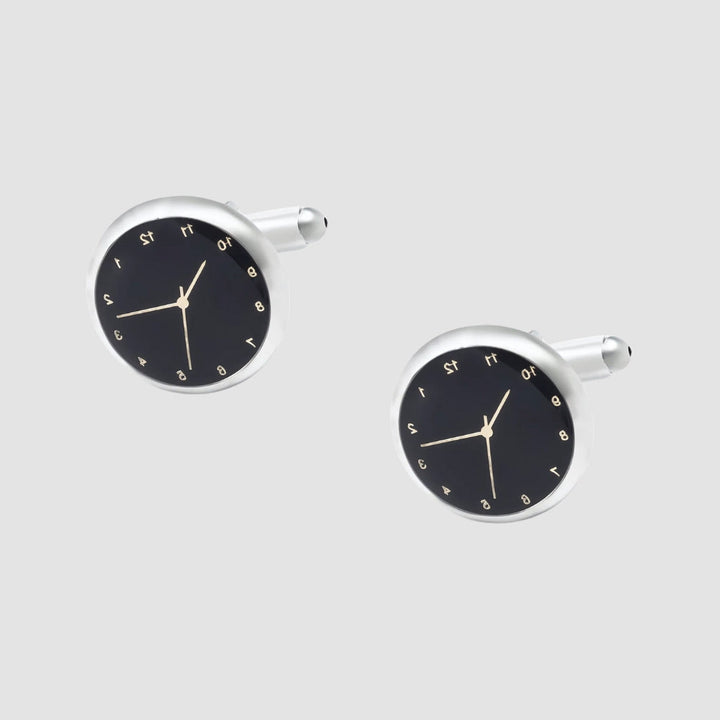 MV Clock Pattern Copper Cufflinks