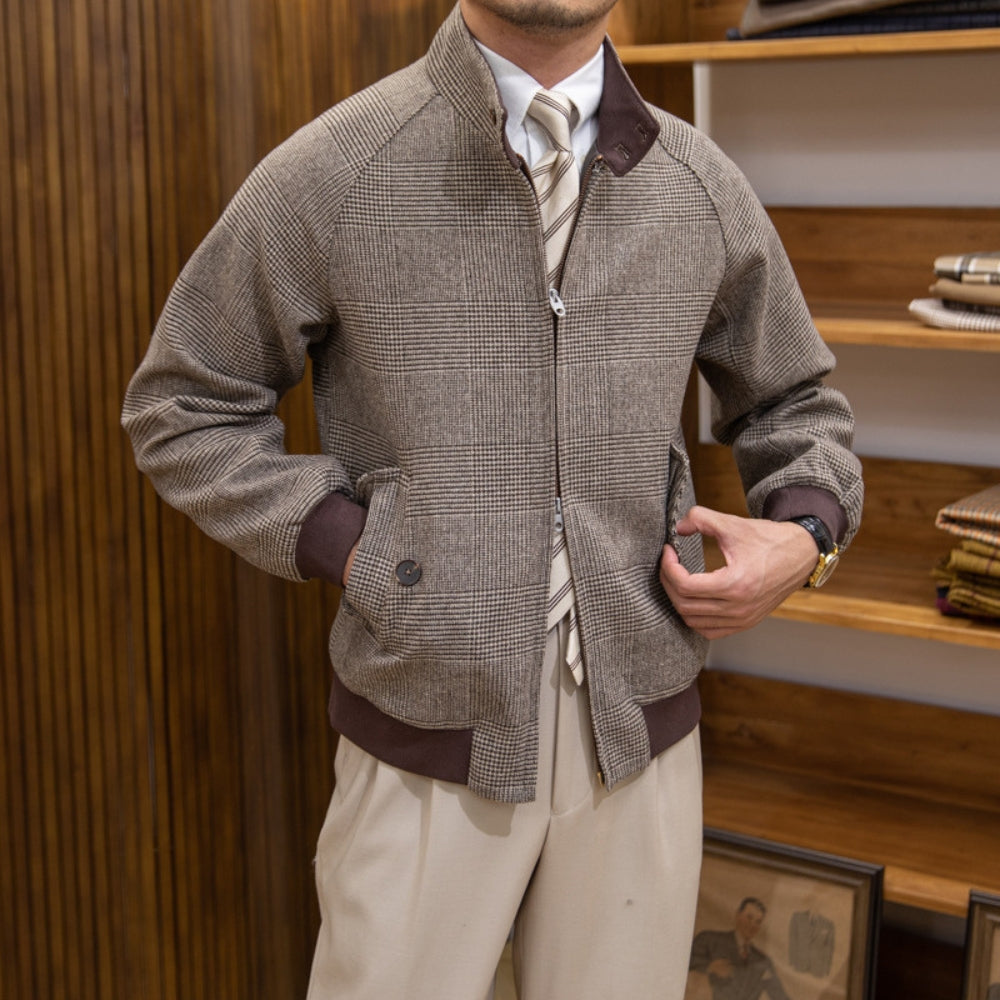 MV Stand Collar Harrington Wool Jacket