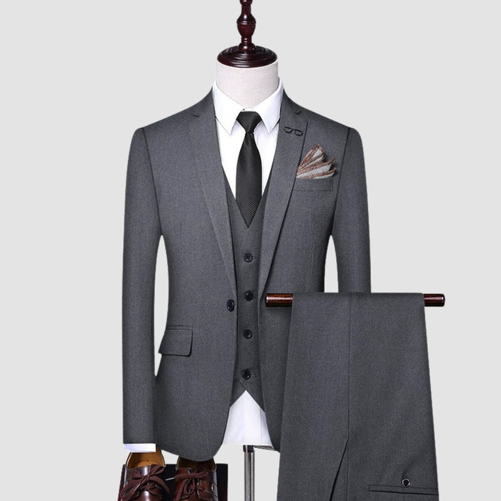 MV Three-Piece Slim Fit Wedding Groom Banquet Suit