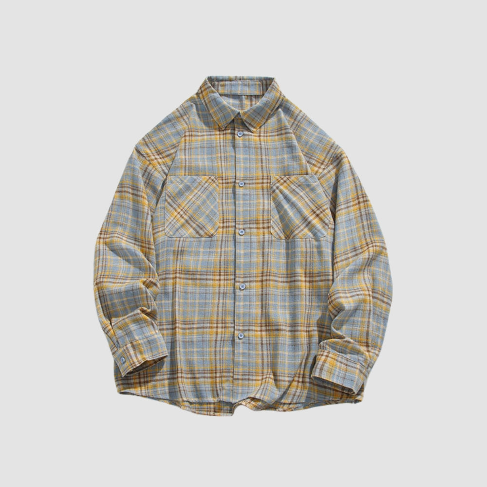 MV Plaid Loose Casual Shirt