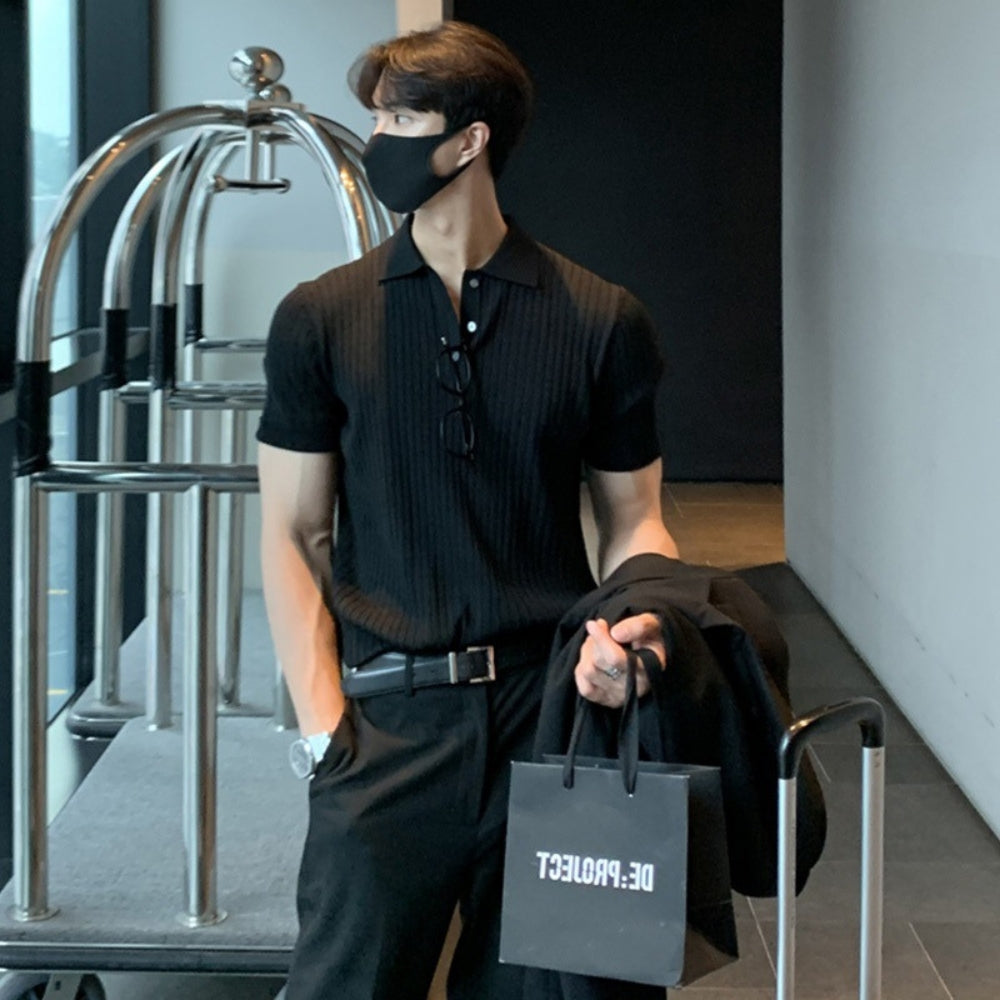 MV Loose Knit Polo T-Shirt