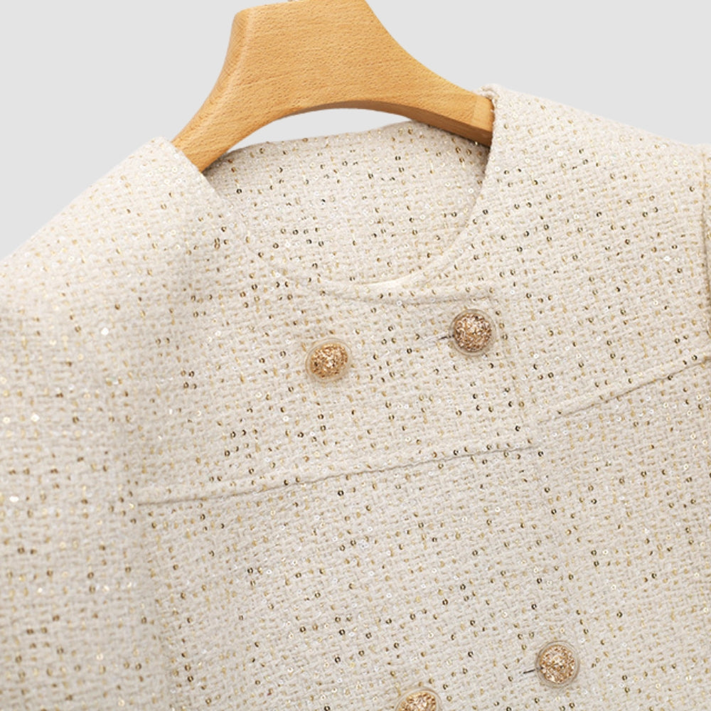 MV Slim-Fit Chanel-Inspired Silk Cardigan