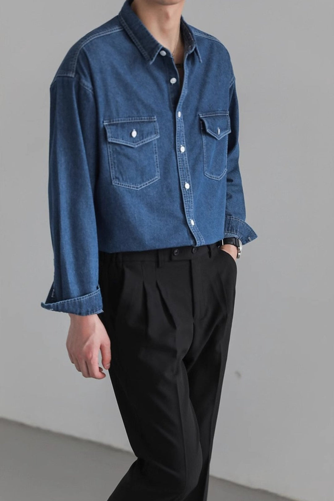 MV Loose Washed Denim Shirt