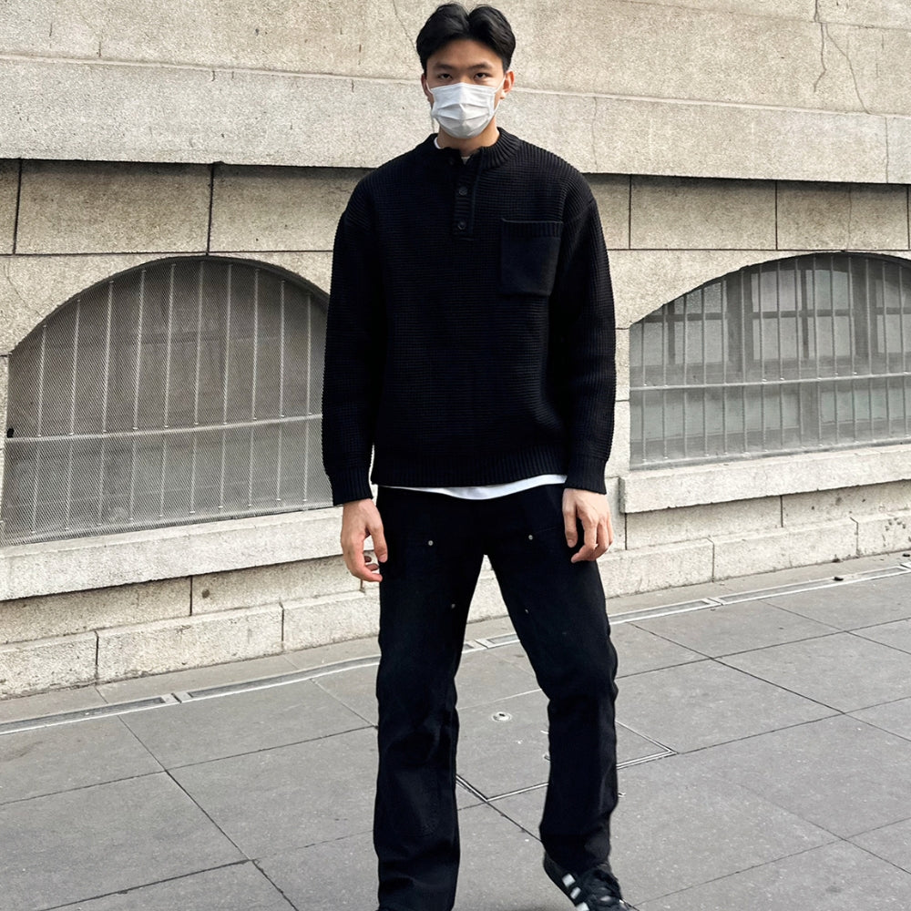 MV Round Neck Collar Old Money Style Sweater