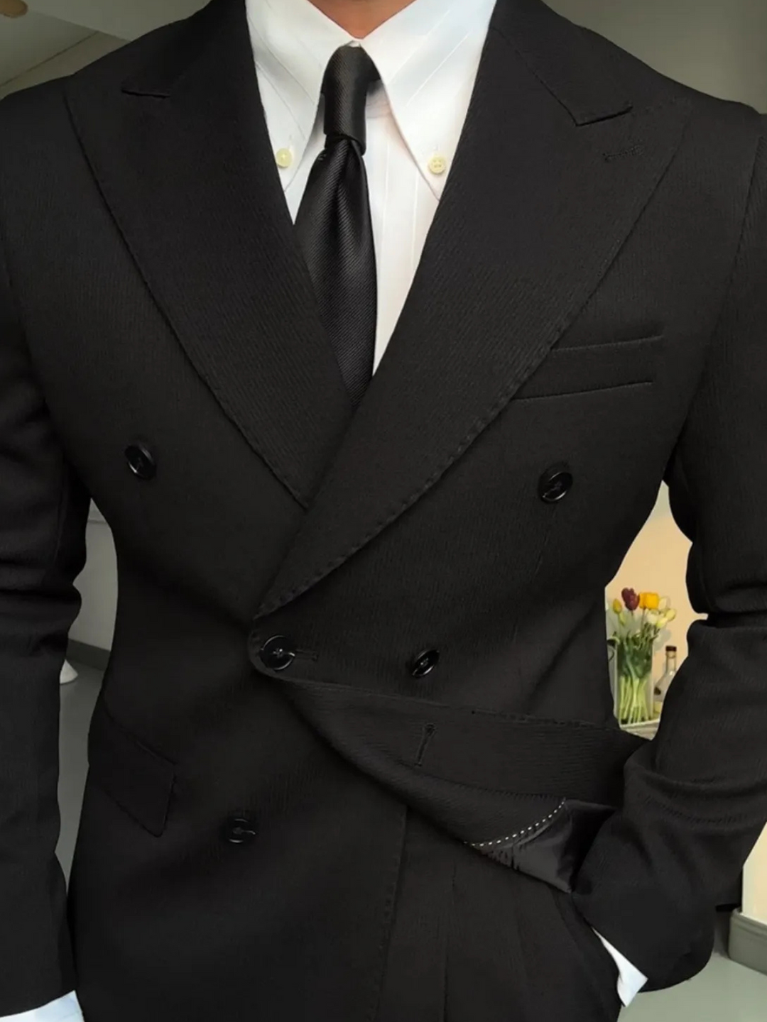 MV Elegant Naples Double-Breasted Suit (Jacket + Trousers set)