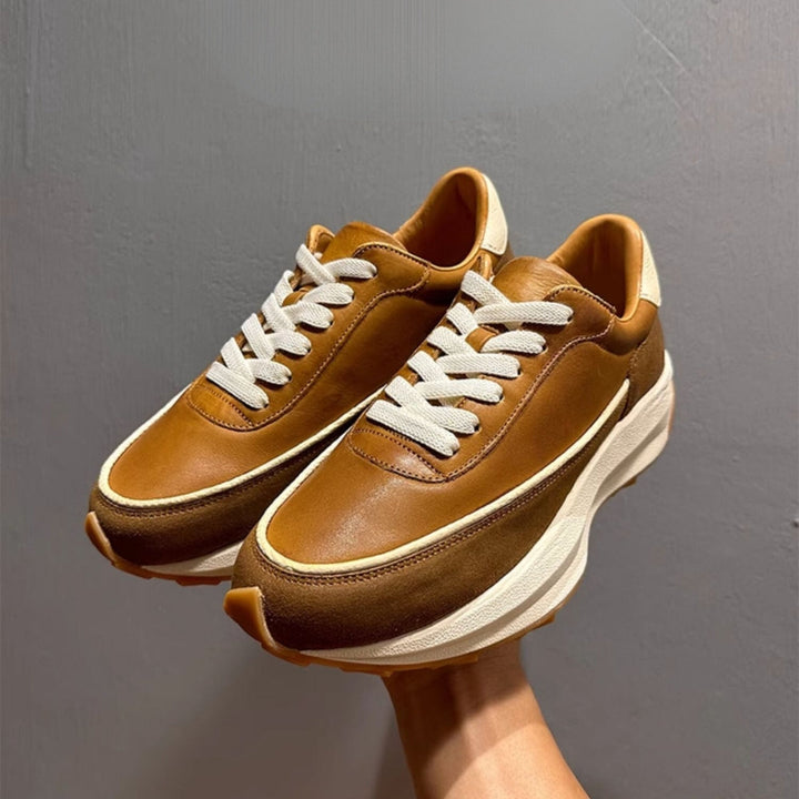 MV Casual Breathable Thick Bottom Leather Sneakers
