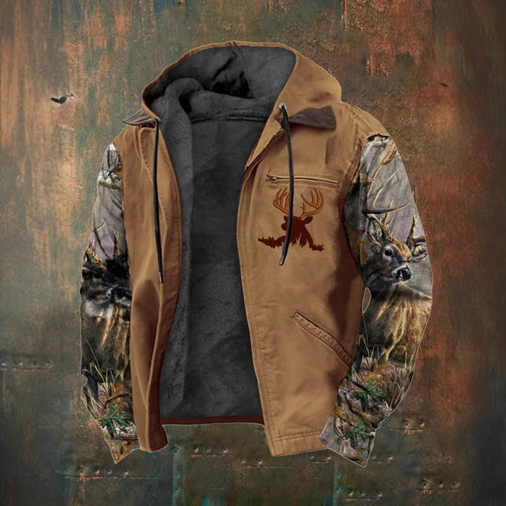 Hooded zip-up vest jacket