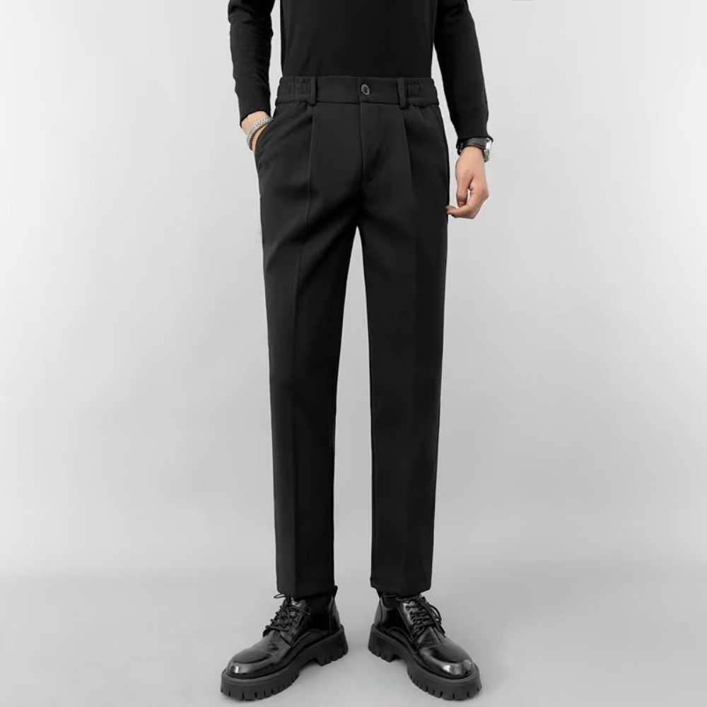 MV Straight Leg Woolen Nine-Point Trousers