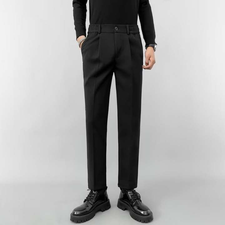 MV Straight Leg Woolen Nine-Point Trousers