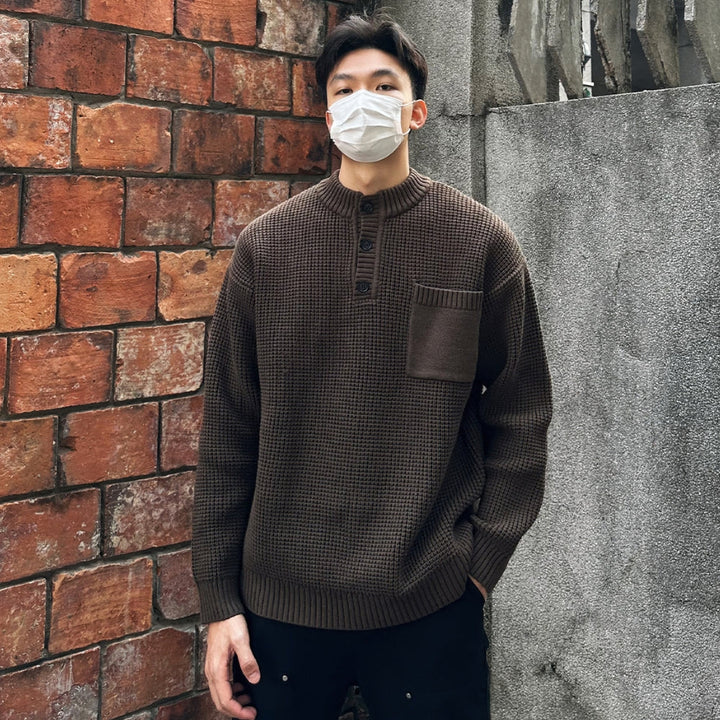 MV Round Neck Collar Old Money Style Sweater