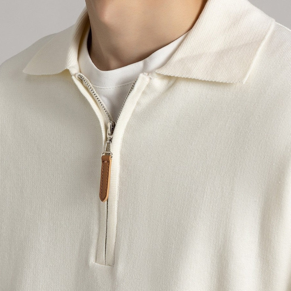 MV Half-Zip Knit Polo Sweater