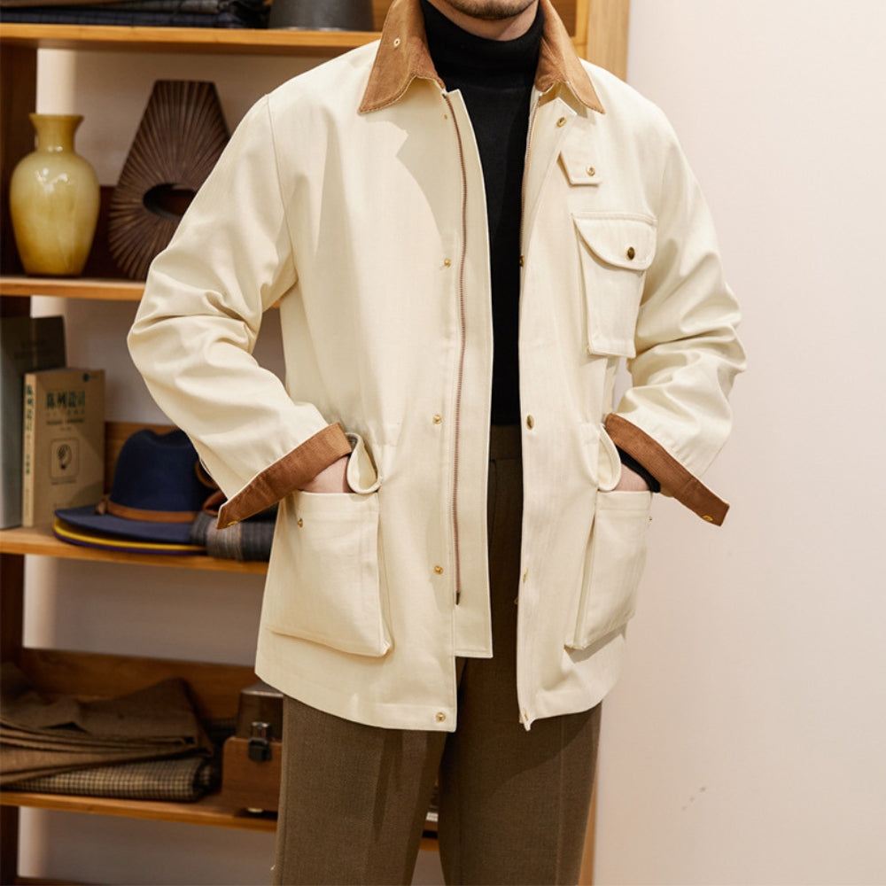 MV Warm Khaki Windbreaker Lapel Jacket