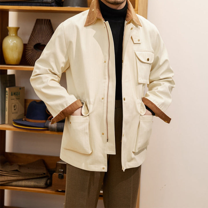 MV Warm Khaki Windbreaker Lapel Jacket