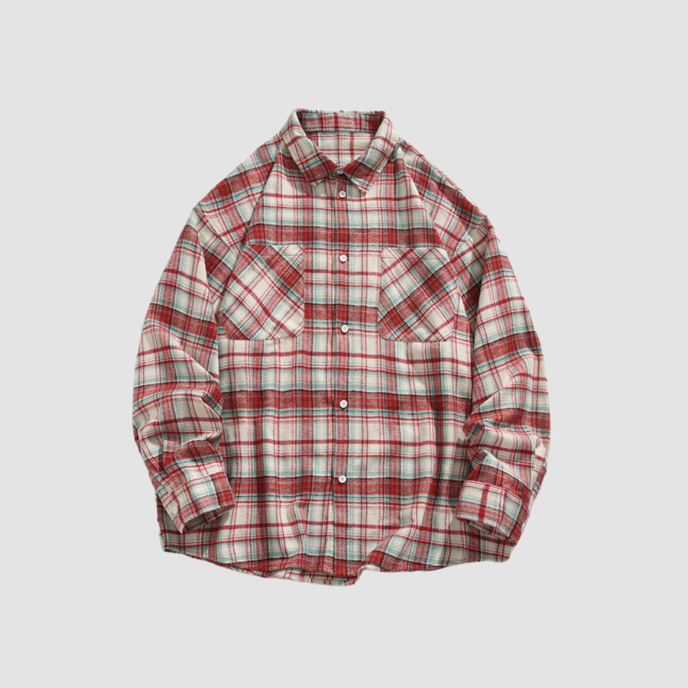 MV Plaid Loose Casual Shirt