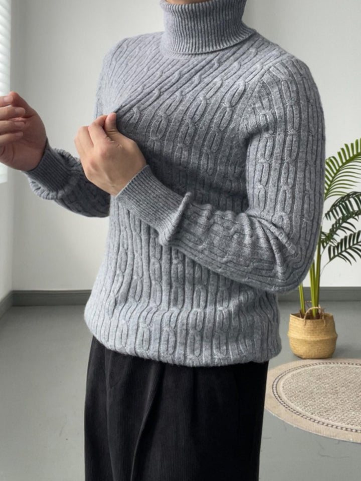 MV High Collar Casual Wool Sweater