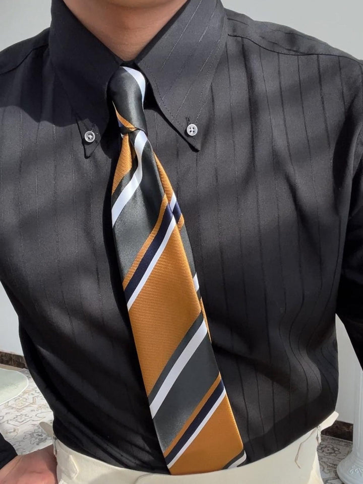 MV Anti Wrinkle Striped Athletic Shirt