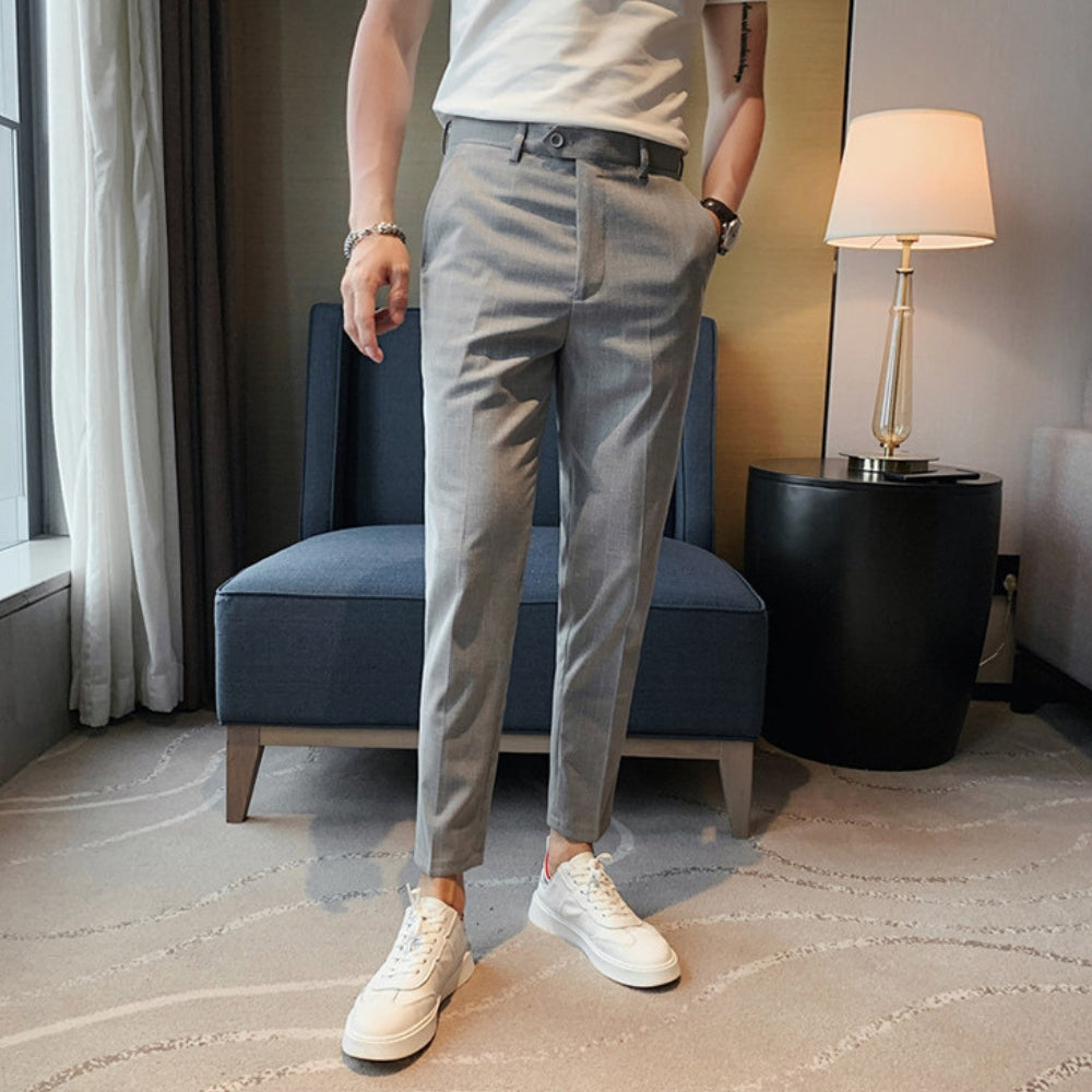 MV Slim-Fit Striped Nine-Point Trousers