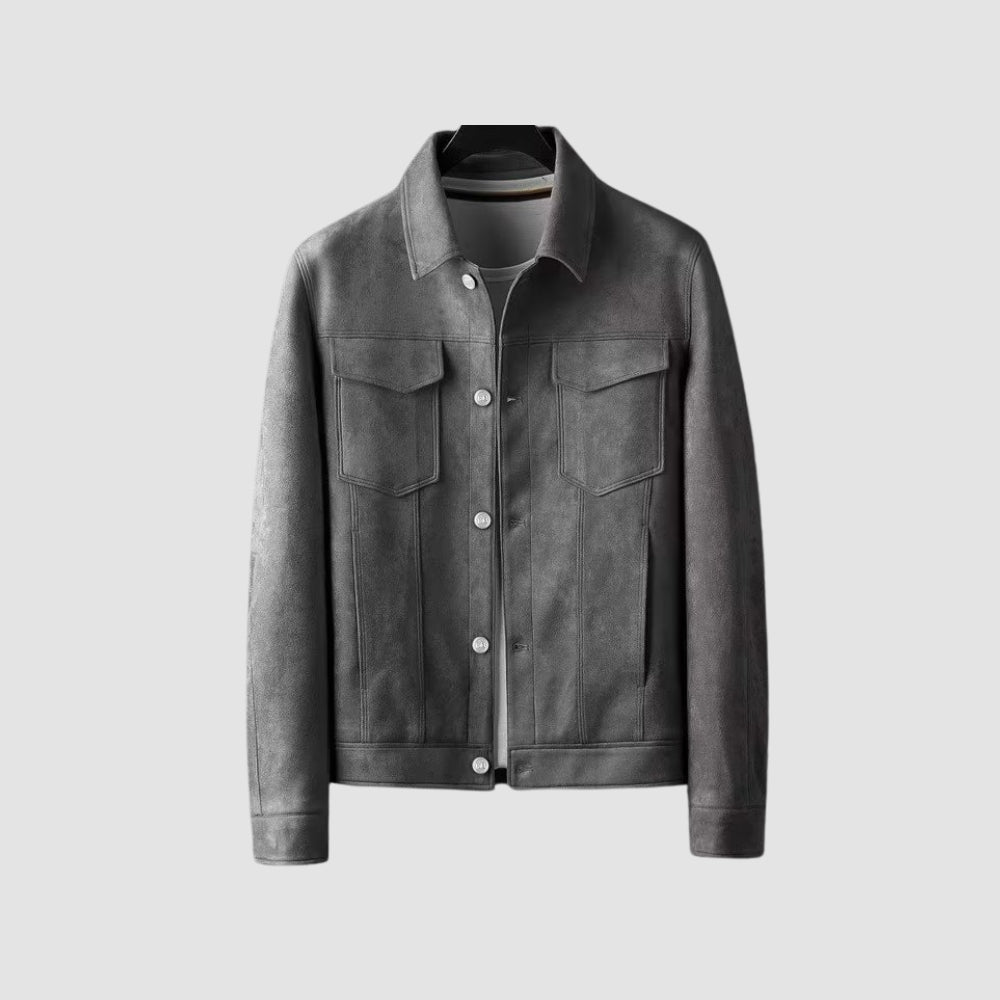 MV Stretch Suede Lapel Jacket