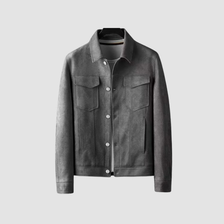 MV Stretch Suede Lapel Jacket