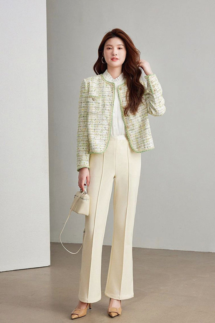 MV Green Chanel-Inspired Breathable Short Jacket