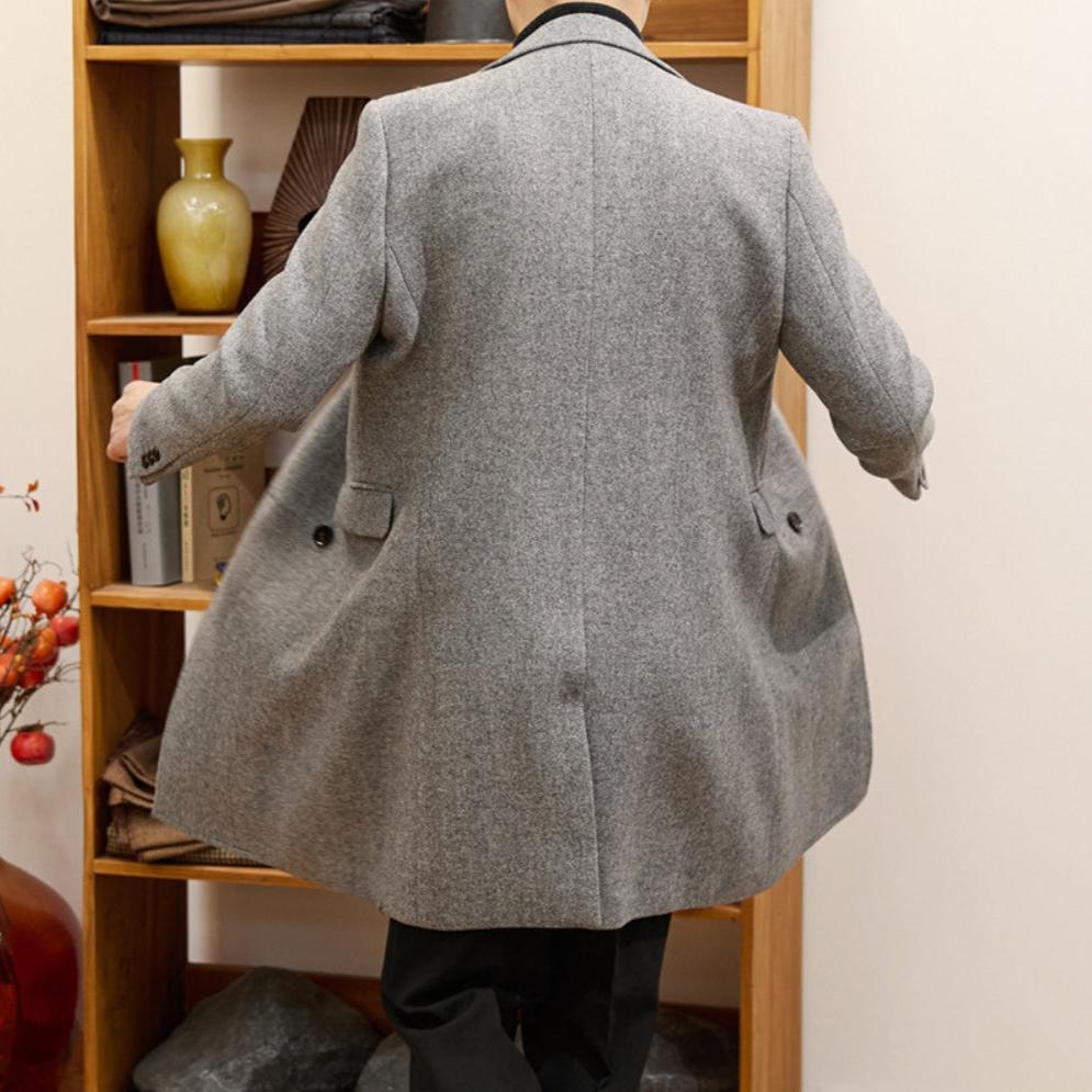 MV Italian Warm Double-Breasted Wool Coat