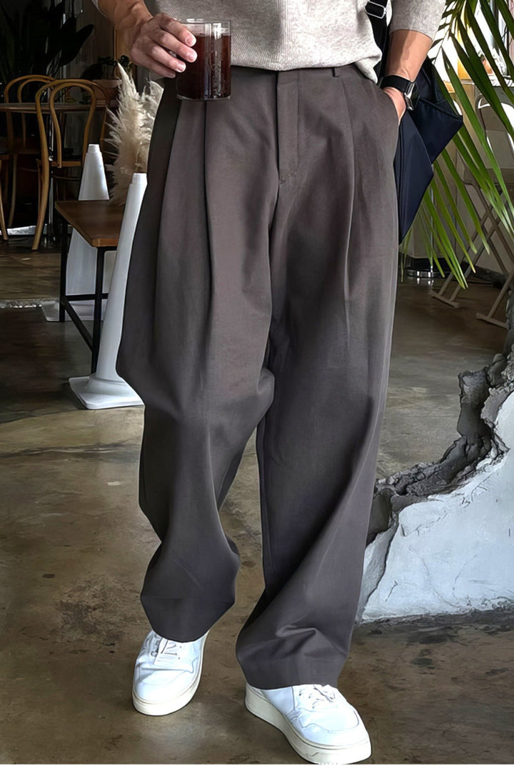 MV Pleated Loose Wide-Leg Trousers