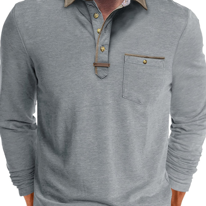 Blake™ | Color-Block Long Sleeve Polo