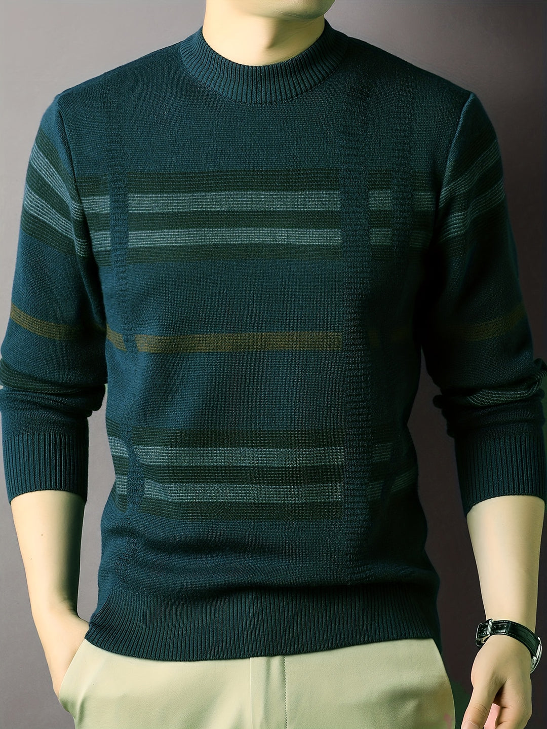 Colton™ | Slim Fit Striped Knit Sweater