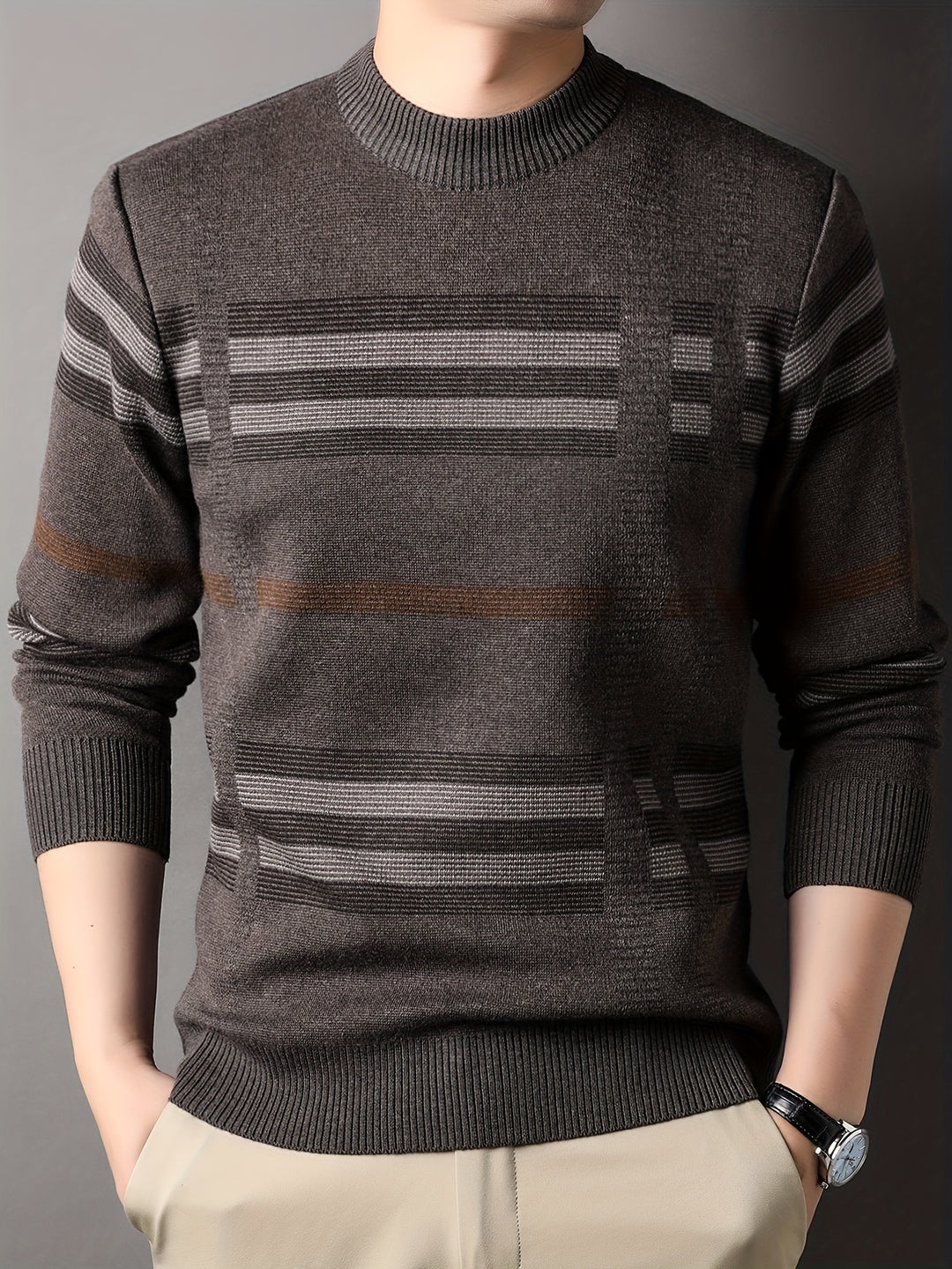 Colton™ | Slim Fit Striped Knit Sweater