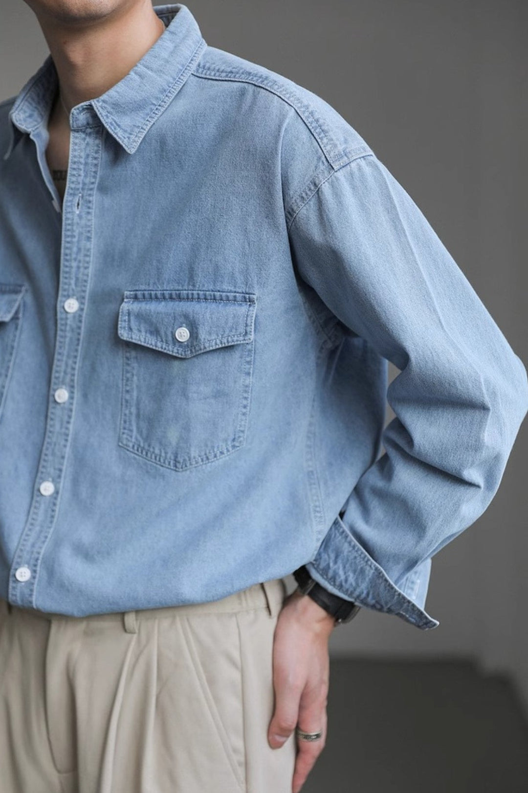 MV Loose Washed Denim Shirt
