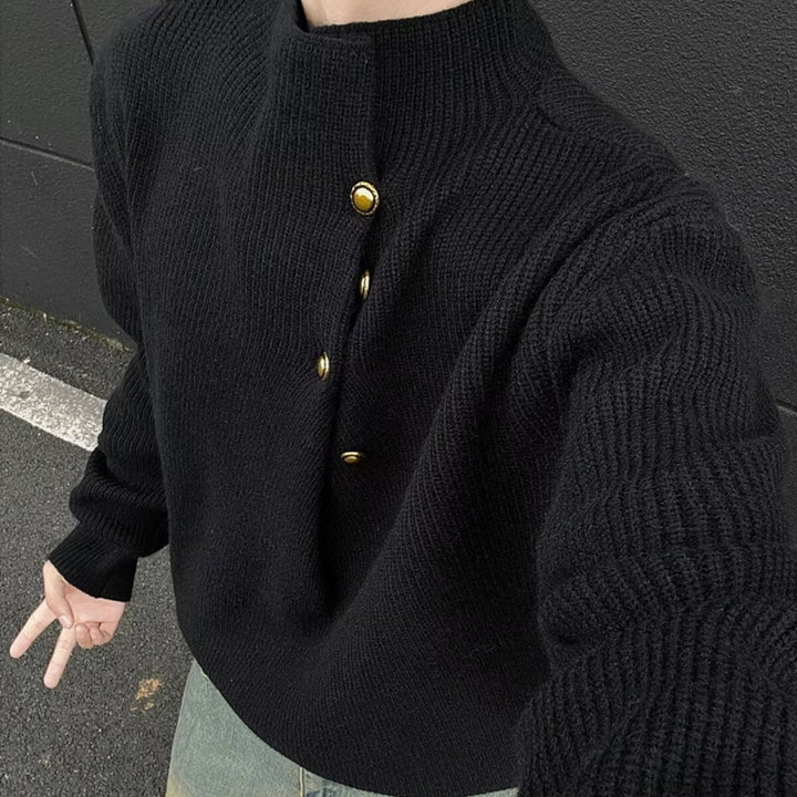 MV Copper Button Light Sweater