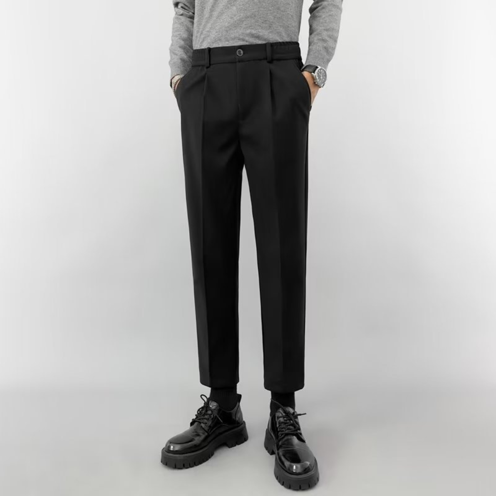 MV Straight Leg Woolen Nine-Point Trousers