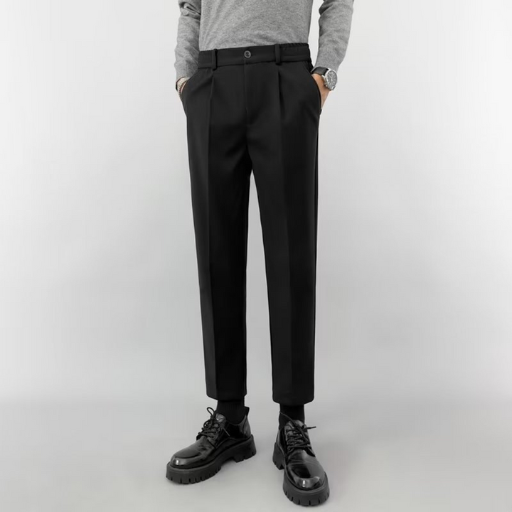 MV Straight Leg Woolen Nine-Point Trousers