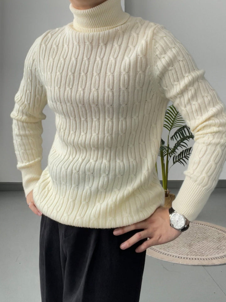 MV High Collar Casual Wool Sweater