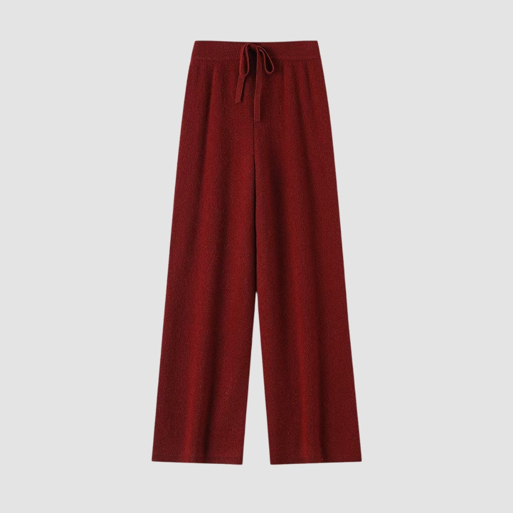 MV 100% Wool Wide-Leg High Waist Pants
