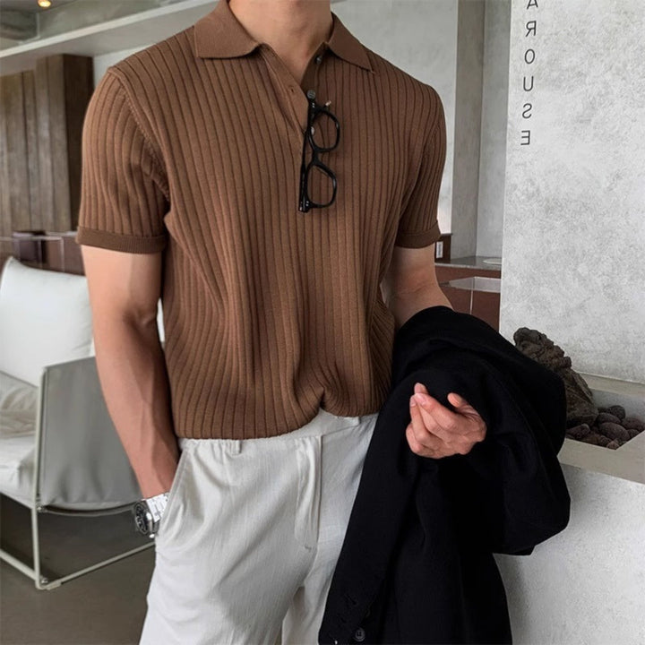 MV Loose Knit Polo T-Shirt